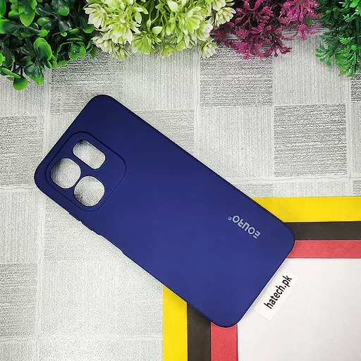 [PO23BIHOT50I-9-17] Infinix Hot 50i|Smart 9|Smart 9 HD Eouro Official Soft Silky Back Case (Navy Blue)