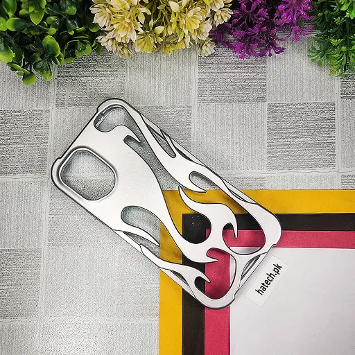 [PO38BIPXIR-13-7] iPhone 11 FlameFlex Metal Feel Flexible Shock Proof Case (Silver)