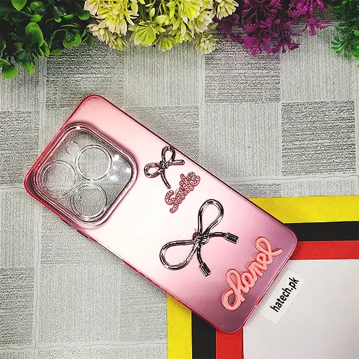 [PO8BTSPRK20C-14-10] Infinix Hot 40i|Smart 8|Smart 8 Pro|Tecno Pop 8|Spark 20C|Spark 20 Fancy Chanel/Smile Mobile Back Case (Pink)