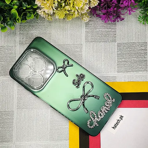 [PO8BTSPRK20C-14-11] Infinix Hot 40i|Smart 8|Smart 8 Pro|Tecno Pop 8|Spark 20C|Spark 20 Fancy Chanel/Smile Mobile Back Case (Green)