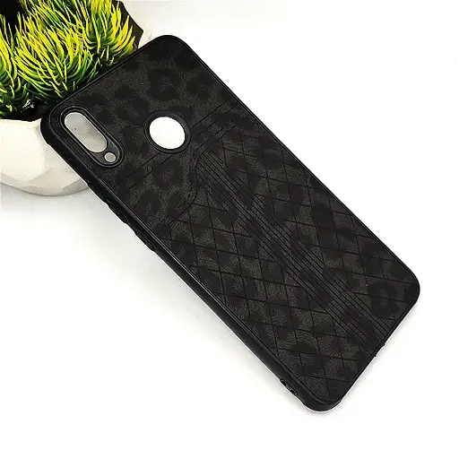 [PO18BHUHN8C-1-2] Huawei Honor 8C Canary Logo Leather Print Back Case (Black)