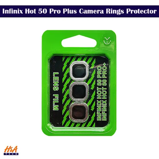 [PL14IHOT50PR+-3-7] Infinix Hot 50 Pro Plus  Camera Rings Protector (Silver) - Ultimate Lens Safety  
