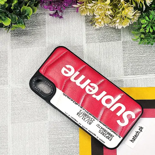 [PO14BIP8X-76-4] iPhone X|Xs Premium Puffer Casetify Back Case (Red)