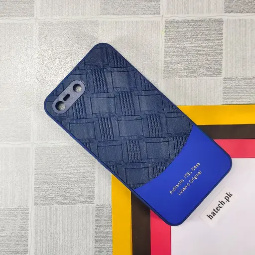 [PO42BITA25-8-17] iTel A25 Authentic Lucane Leather Texture Back Case (Navy Blue) 