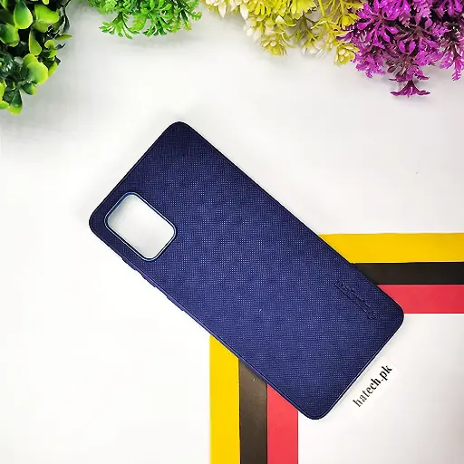 [PO32BSA06-16-17] Samsung Galaxy A06 Spigen Hard Dotted Leather Back Case (Navy Blue)