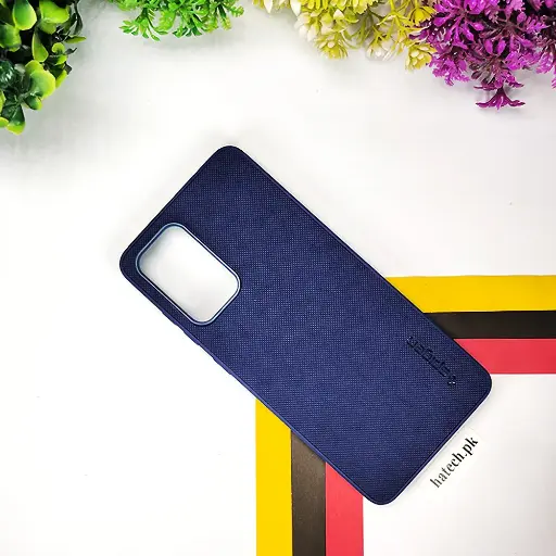 [PO32BSA52-16-17] Samsung A52|A52S Spigen Hard Dotted Leather Back Case (Navy Blue)