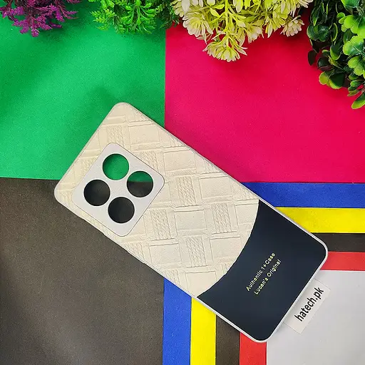 [PO42B1PL10PR-8-43] One Plus 10 Pro Authentic Lucane Leather Texture Back Case (Off White)