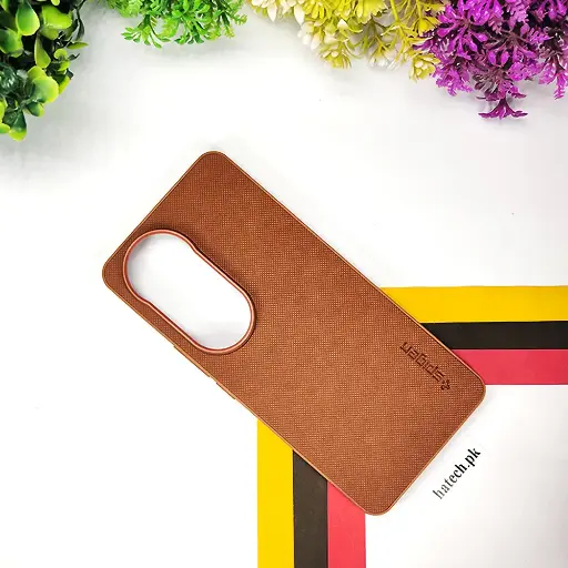 [PO32BVIV50 5G-16-13] Vivo V50 5G Spigen Hard Dotted Leather Back Case (Brown)
