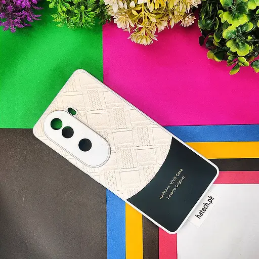 [PO42BVIV40E-8-43] Vivo Y40E 5G Authentic Lucane Leather Texture Back Case (Off White)