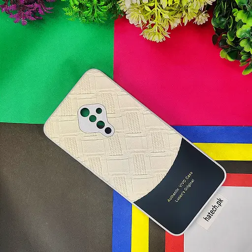 [PO42BVIS1PR-8-43] Vivo S1 Pro|Y51 Authentic Lucane Leather Texture Back Case (Off White)