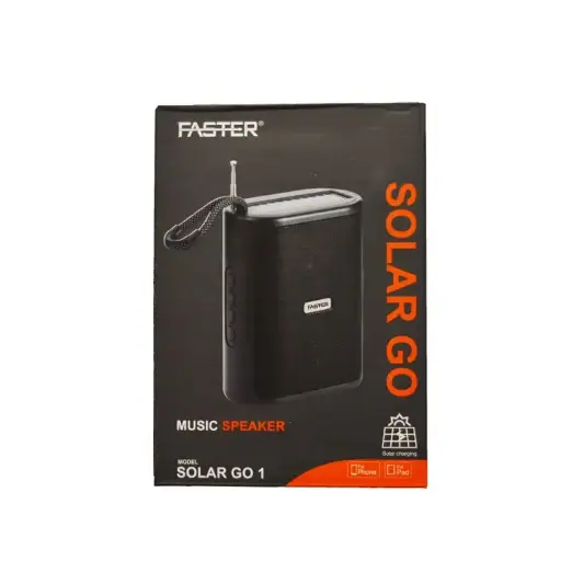 [MD2FSTR4A-7] Faster Solar Go Wireless Bluetooth Speaker - Solar Charging
