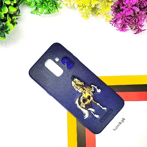 [PO43BSA6PL-2-17] Samsung Galaxy A6 Plus|J8 2018 Santa Barbara Polo&Racquet Club Back Case (Navy Blue)