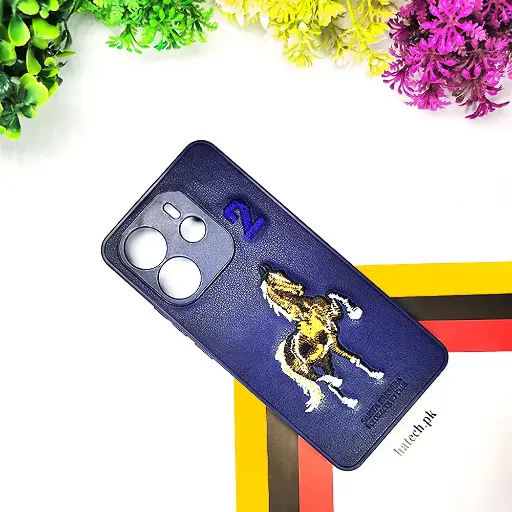 [PO43BMINOT14-2-17]  Xiaomi Redmi Note 14 Santa Barbara Polo&Racquet Club Back Case (Navy Blue)