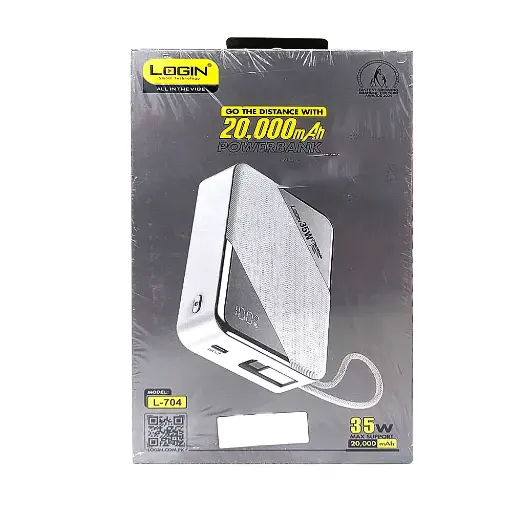 [PB20LGN-2] Login L-704 20000Mah Mini Power Bank Digital Display
