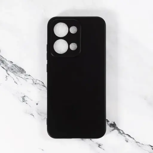 [PO4BORNO13 5G-4-2] Oppo Reno 13 5G Matte Soft Silicone Paper Back Case (Black)