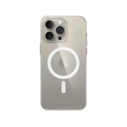 [PO7BIP15PR-11] iPhone 15 Pro Magnetic Magsafe Wirelees Transparent Back Case