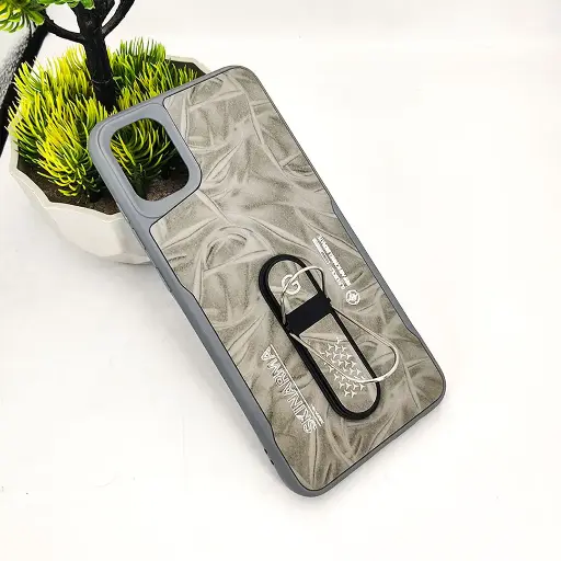 [PO36BSA06-14-9] Samsung A06 SKINARMA Premium Leather Texture With Stand Back Case (Gray)