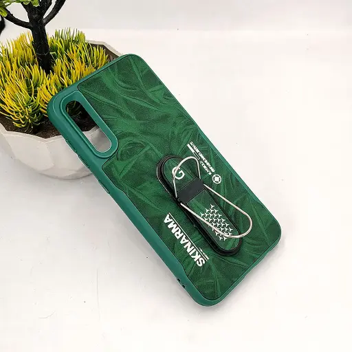 [PO36BSA30S-14-11] Samsung A30S|A50 SKINARMA Premium Leather Texture With Stand Back Case (Green)