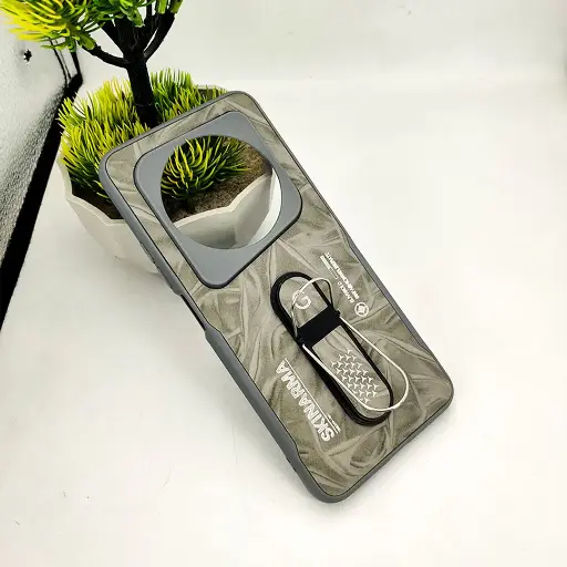 [PO36BMI14C-14-9] Xiaomi Redmi 14C|POCO C75 4G SKINARMA Premium Leather Texture With Stand Back Case (Gray)