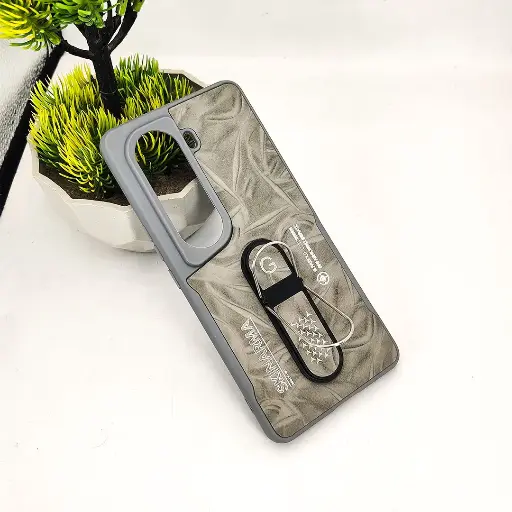 [PO36BVIV40E-14-9] Vivo V40E  SKINARMA Premium Leather Texture With Stand Back Case (Gray)