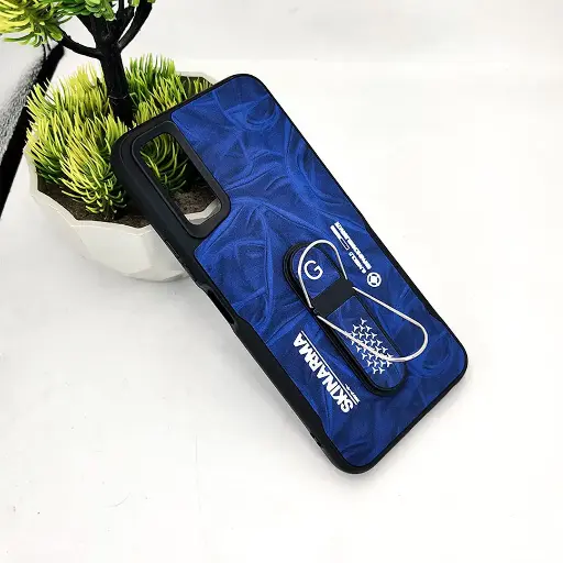 [PO36BVIY20-14-3] Vivo Y20/Y12A/Y20S/Y12A SKINARMA Premium Leather Texture With Stand Back Case (Blue)
