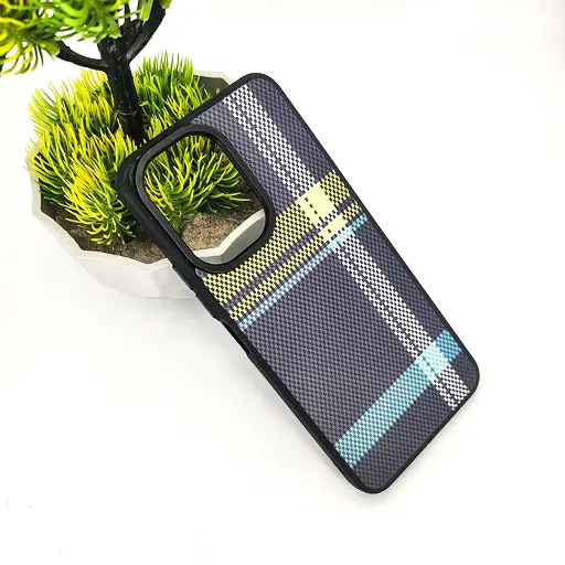 [PO58BVIY18-3-2]  Vivo Y18 4G|Y03 4G 3D PITTAKA Fiber Fusion Stripe Edition Back Case (Black)  