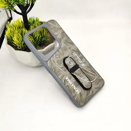 [PO36BISMRT7-14-9] Infinix Smart 7|Spark Go 2023|Pop SKINARMA Premium Leather Texture With Stand Back Case (Gray)