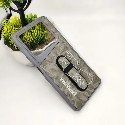 [PO36BINOT40PR-14-9] Infinix Note 40 Pro SKINARMA Premium Leather Texture With Stand Back Case (Gray)
