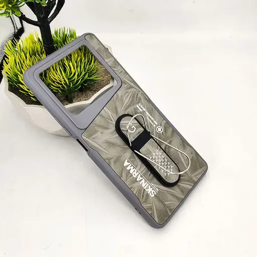 [PO36BINOT40-14-9] Infinix Note 40 4G SKINARMA Premium Leather Texture With Stand Back Case (Gray)