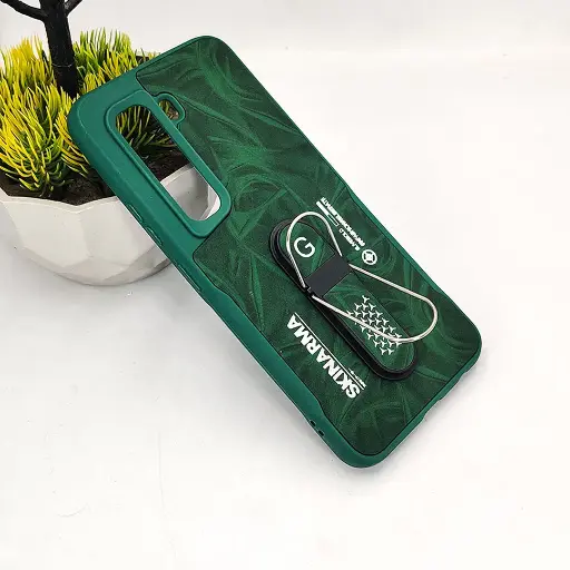 [PO36BIHOT50PR-14-11] Infinix Hot 50 Pro 4G SKINARMA Premium Leather Texture With Stand Back Case (Green)