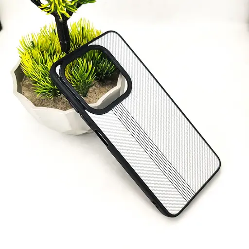[PO58BORELMEC63-3-2] Oppo Realme C61|C63|Note 60 3D PITTAKA Fiber Fusion Stripe Edition Back Case (Black)  