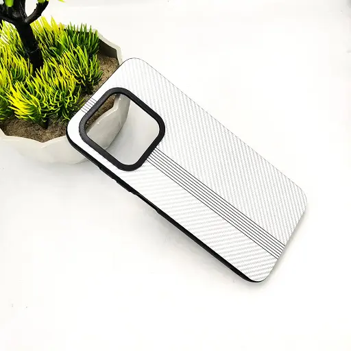 [PO58BIHOT50I-3-2] Infinix Hot 50i|Smart 9|Smart 9 3D PITTAKA Fiber Fusion Stripe Edition Back Case (Black) 