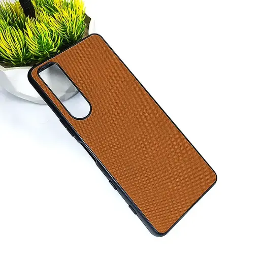 [PO32BXPR1MRKIII-3-13] Sony Xperia 1 Mark iii Doated Texture Hard Leather Back Case (Brown)