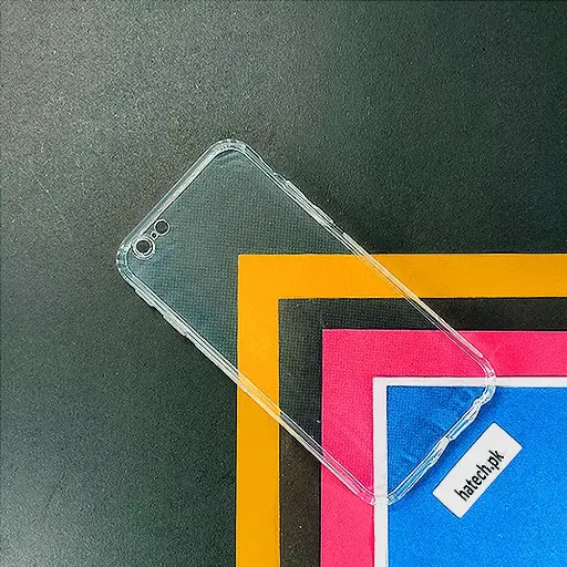 [PO7BIP6G-3] Iphone 6G Dust Plug Transparent Back Case  