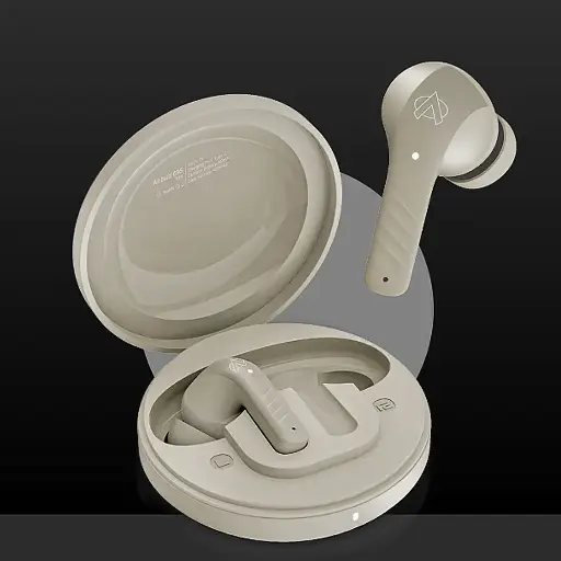 [HFB7AD8-25-35] Audionic 695 Wireless Bluetooth Earbuds Quad Mic ENC (Khaki)
