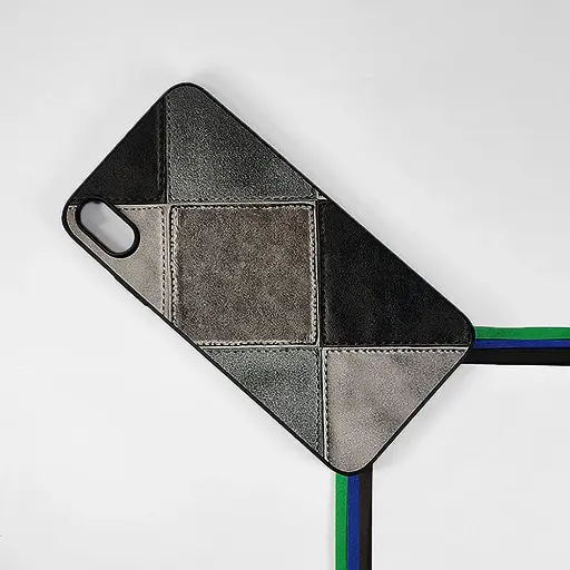 [PO33BIPXSMAX-5-2] iPhone XS Max Leather Texture Premium Back Case (Black)