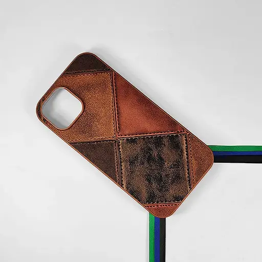 [PO33BIP15PMAX-5-13] iPhone 15 Pro Max Leather Texture Premium Back Case (Brown)