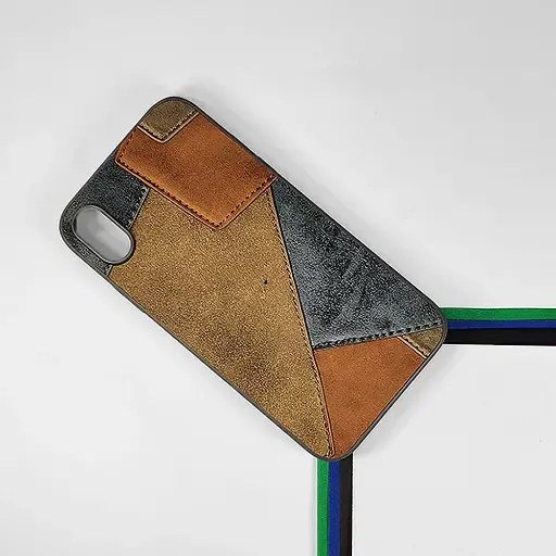[PO33BIPXR-5-9] iPhone XR Leather Texture Premium Back Case (Gray)