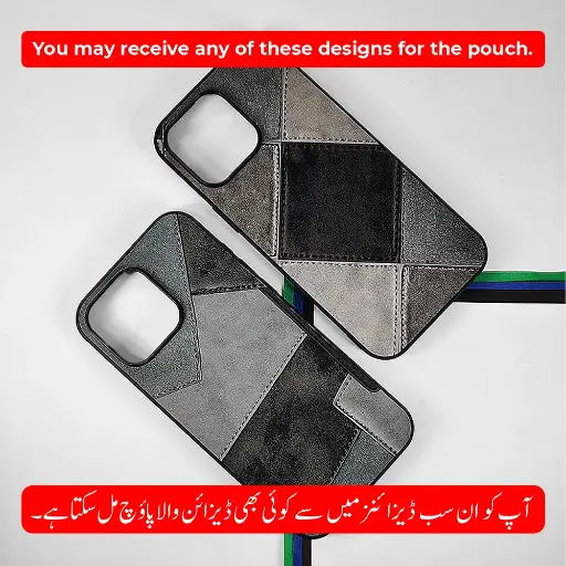 [PO33BIP16PMAX-5-2] iPhone 16 Pro Max Leather Texture Premium Back Case (Black)