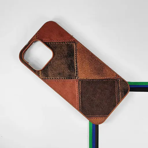 [PO33BIP16PMAX-5-13] iPhone 16 Pro Max Leather Texture Premium Back Case (Brown)