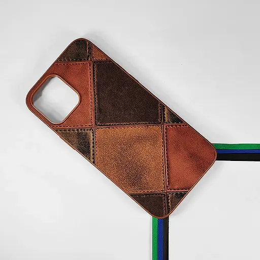 [PO33BIP12PMAX-5-13] iPhone 12 Pro Max Leather Texture Premium Back Case (Brown)