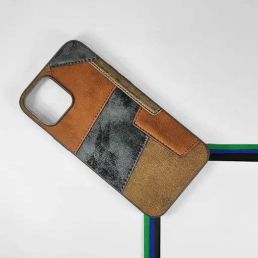 [PO33BIP12PMAX-5-9] iPhone 12 Pro Max Leather Texture Premium Back Case (Gray)