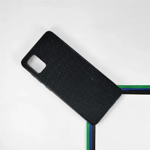 [PO32BSA31-16-2] Samsung Galaxy A31 Spigen Hard Dotted Leather Back Case (Black))
