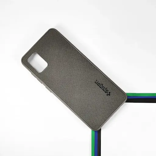 [PO32BSA31-16-9] Samsung Galaxy A31 Spigen Hard Dotted Leather Back Case (Gray)