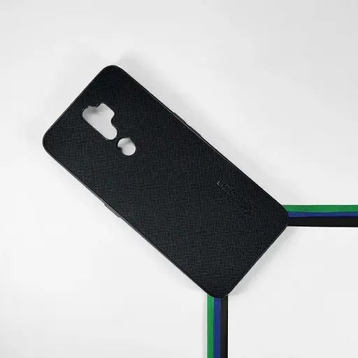 [PO32BOA9TW-16-2] Oppo A5 2020|A9 2020 Spigen Hard Dotted Leather Back Case (Black)