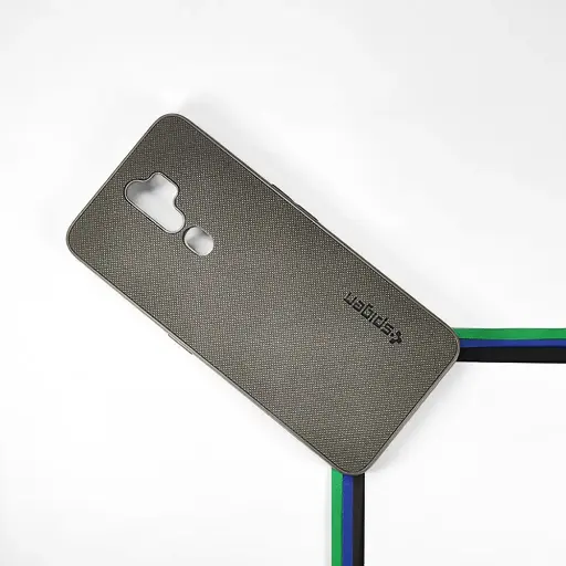 [PO32BOA9TW-16-9] Oppo A5 2020|A9 2020 Spigen Hard Dotted Leather Back Case (Gray)