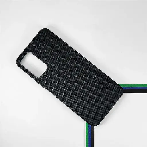 [PO32BIHOT12-16-2] Infinix Hot 12 Spigen Hard Dotted Leather Back Case (Black)