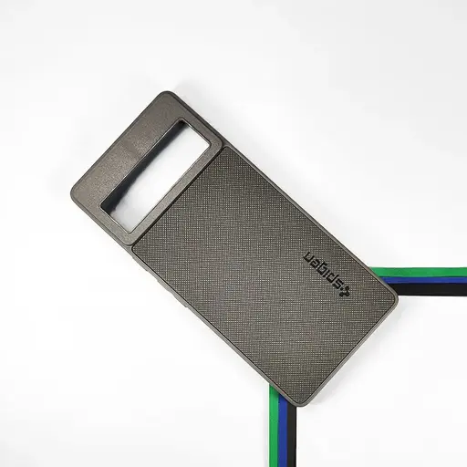 [PO32BGPXL6PR-16-9] Google Pixel 6 Pro Spigen Hard Dotted Leather Back Case (Gray)