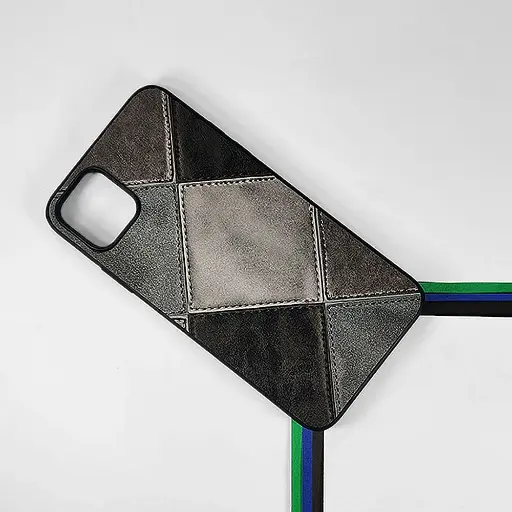 [PO33BIP11PMAX-5-2] iPhone 11 Pro Max Leather Texture Premium Back Case (Black)