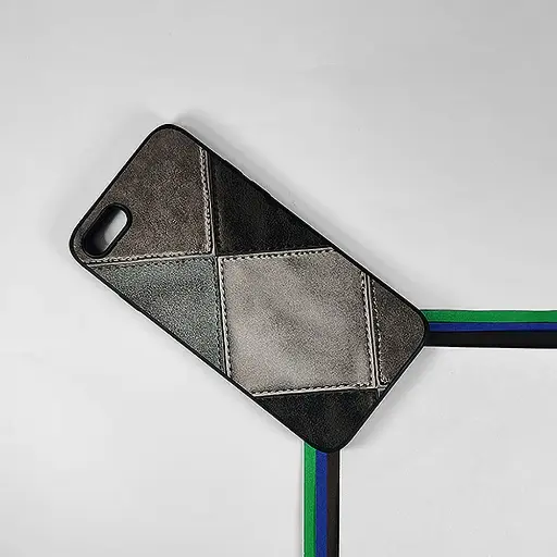 [PO33BIP7G-5-2] iPhone 7G|8G|SE 2020 Leather Texture Premium Back Case (Black)